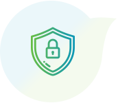 icon of a padlock on a shield